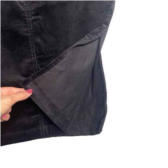 J. Crew Womens Black Velvet Skirt Back Zip Lined Size 12‎ Preppy Minimal Pencil - Picture 2 of 9